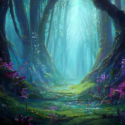 Волшебный синий лес - 67 фото