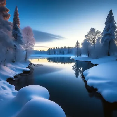 Природа. Закат. Восход солнца. Зима…» — создано в Шедевруме