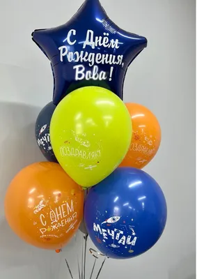 Набор \"С Днём Рождения, Вова!\" воздушные шары с именем - купить в  интернет-магазине OZON с доставкой по России (627342352)
