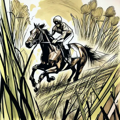 Конный рисунок, всадник, лошадь, животные, ковбой png | PNGWing