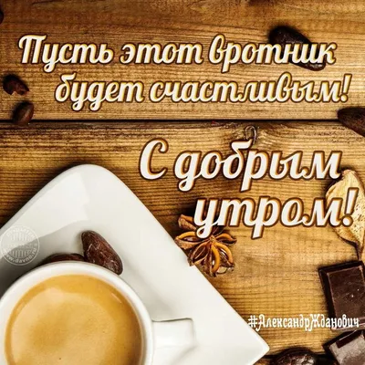 И только так! #АлександрЖданович #позитив #утро #доброеутро | Утро вторника,  Открытки, Доброе утро