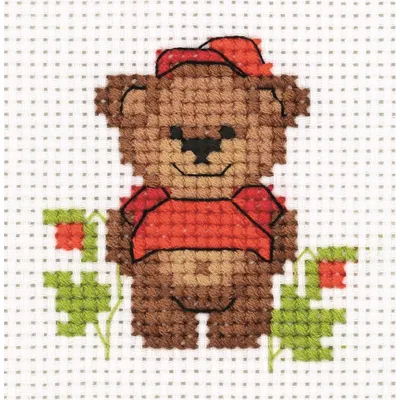 Вышивка крестиком Klart «Малыш медвежонок» - купить в Москве оптом и в  розницу в интернет-магазине Deloks