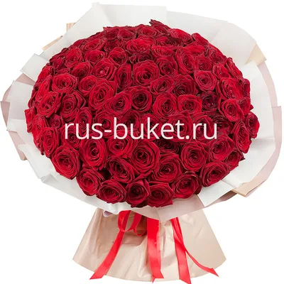 Букет из 101 красной розы 40 см» - купить в Москве за 12 710 руб