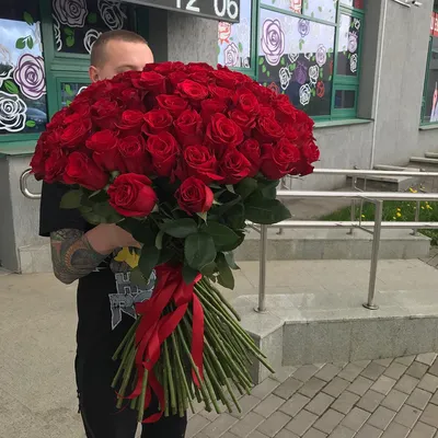 Букет из 101 розы \"Сеньорита\" – купить недорого с доставкой по Москве