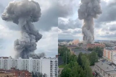 Ядерный взрыв, пиксель арт.» — создано в Шедевруме