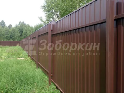Забор из профнастила высотой 2 метра - цены на заборы из профлиста в Москве  - Заборкин