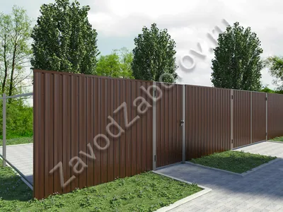 Забор из профнастила - Строительство заборов в Уфе и Башкирии. Купить по  выгодной цене.