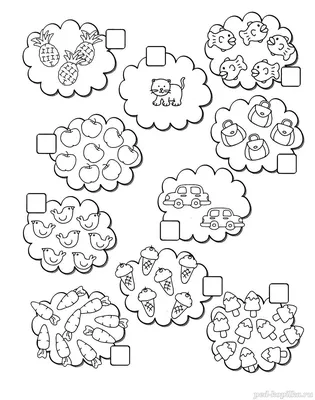 Задания по математике в картинках для детей