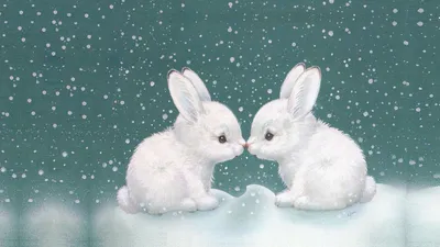 Снежный кролик арт - 50 фото