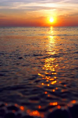 Foto Stock Красивый закат солнца на море. Панорама | Adobe Stock