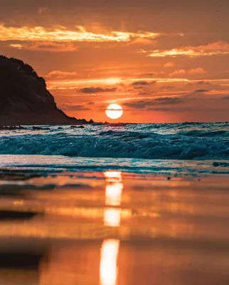 Картинка Морской закат солнца » Природа » Картинки 24 - скачать картинки  бесплатно