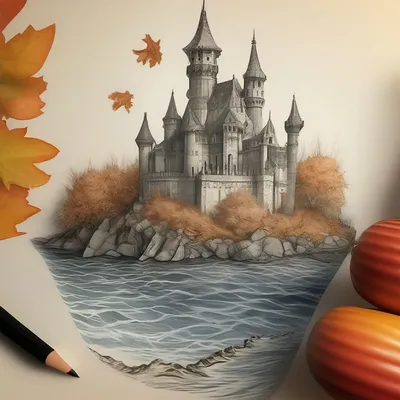 Михаил Иванов - Сказочный замок | Рисунок замка, Замок, Иллюстрации
