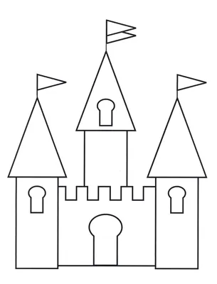 Сказочный Замок Раскраски Векторное изображение ©evaletova 246032952