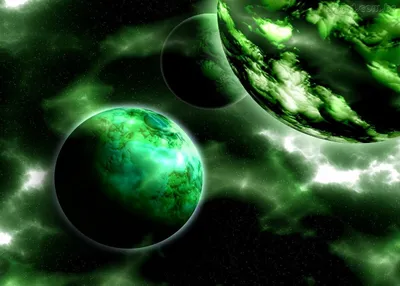 Пространство Внешняя Зеленая Планета Значок Изолирован Векторное  изображение ©jemastock 662793970