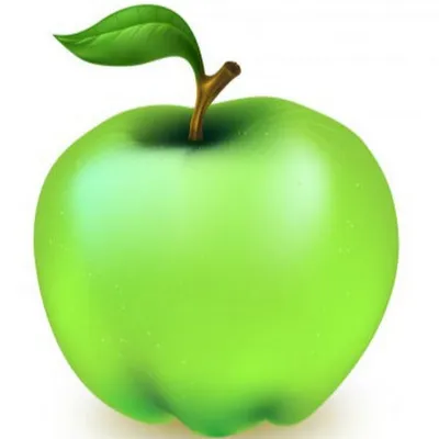 Раскраска Зеленое яблоко смайлик | Раскраски для детей печать онлайн