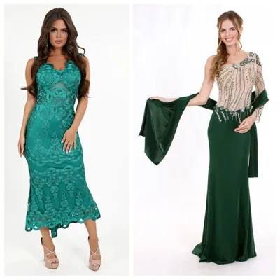 Купить шелковое платье миди зеленого цвета. Платье-комбинация «Silk»