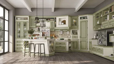 Зеленая кухня: 30 лучших фото в интерьере, сочетание цветов, идеи