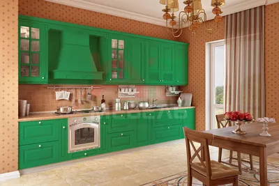 Зеленый кухонный гарнитур купить в Самаре