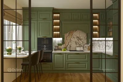 Зеленый цвет на кухне - самый здоровый и изысканный выбор - Archi.ge