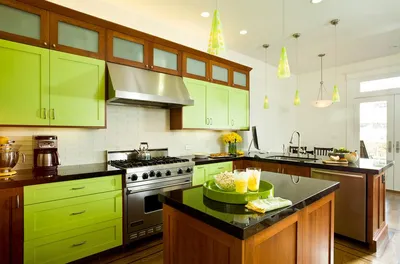 Зеленые цвета и тона в кухне: 75 идей дизайна интерьера от SALON.ru