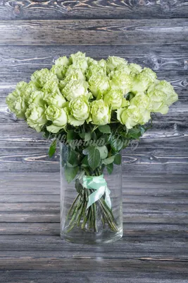 Букет зеленых роз | купить недорого | доставка по Москве и области