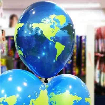 Воздушный шар Страна Карнавалия \"Земной шар\", 3D сфера, 24 дюйма - купить в  интернет-магазине OZON с доставкой по России (203497998)