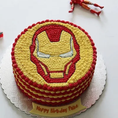 Торт \"Iron man\" (Железный человек) | Cake, Desserts, Birthday cake