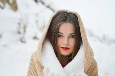 Молодая Блондинка Женщина Зима Стоковые Фотографии | FreeImages