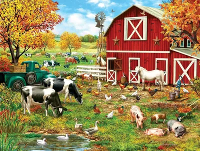 Ферма или домашние животные Иллюстрация вектора - иллюстрации насчитывающей  гусына, плоско: 74909787