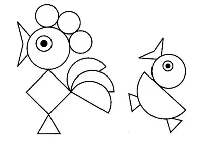 Набор различных ярких геометрических фигур в виде милых животных. различные  геометрические формы. забавные рисованные персонажи для детей. | Премиум  векторы