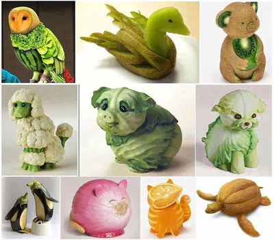 Фигурки игрушечные в виде овощей, фруктов и мультяшных животных, из мягкого  ПВХ, на присоске | AliExpress