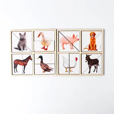 Картинки-половинки Домашние животные - купить с доставкой по выгодным ценам  в интернет-магазине OZON (1181360984)