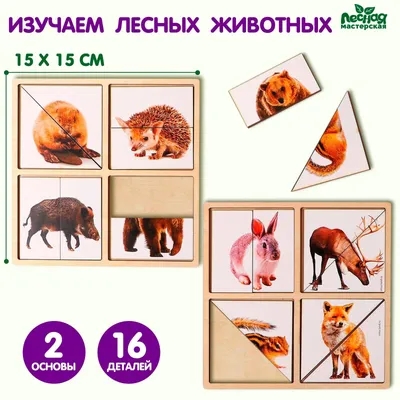 Картинки-половинки «Лесные животные» (5698314) - Купить по цене от 330.00  руб. | Интернет магазин SIMA-LAND.RU