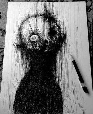 Страшные рисунки черной ручкой (31 фото) » Рисунки для срисовки и не только