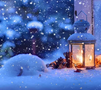 Фонари+зима+снег+ночь» — создано в Шедевруме