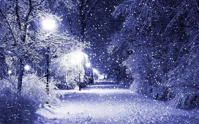 Зима идет снег пейзаж» — создано в Шедевруме