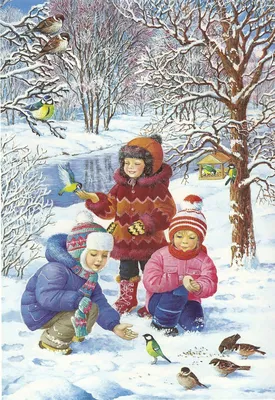Фон зима для детей - 55 фото