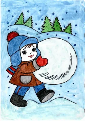 Зима рисунок простой (68 фото) » Рисунки для срисовки и не только