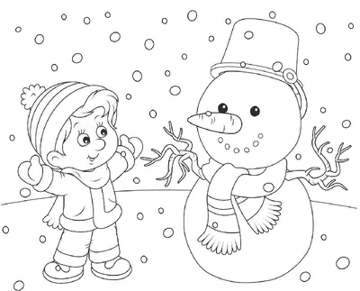 Рисунки на тему Зима для детей (70 картинок) | Zamanilka