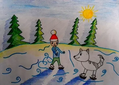 Как нарисовать зиму. 9 рисунков - YouTube