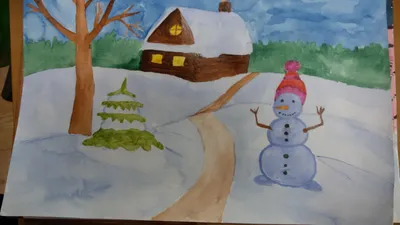 Рисунки зимы для срисовки (100 фото)
