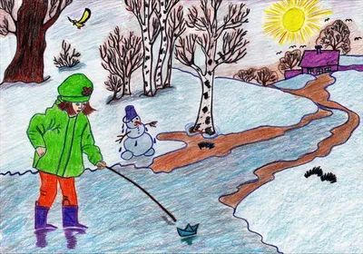 Рисунок Веселая зима №177006 - «Зимняя сказка» (07.01.2024 - 11:30)