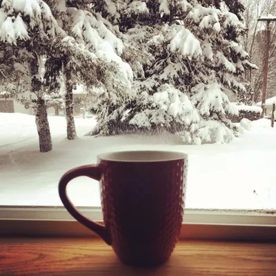 Чашка чая на снегу (49 фото) - 49 фото