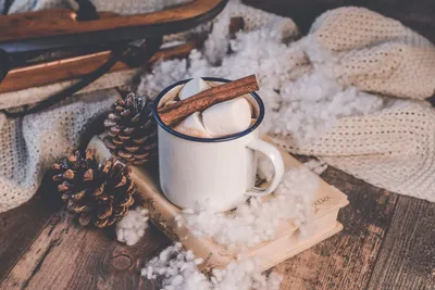 Эстетика кофе зимой - 81 фото