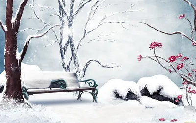 Красивые картинки нарисованные зима (35 фото) 🔥 Прикольные картинки и юмор