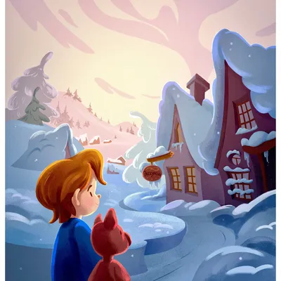 Картинки нарисованные зима и девушка