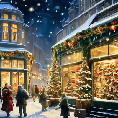 Рождество, конец 19 века, зима, улица…» — создано в Шедевруме