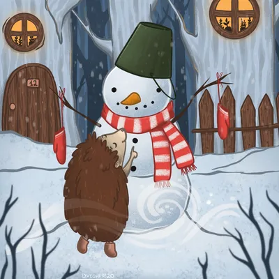 Картина на холсте \"Зима, снеговик, фигура\" 120x90 см. с алюминиевым  подвесом, в тубусе - купить по низкой цене в интернет-магазине OZON  (493553972)