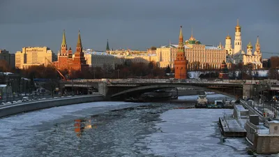 Картинка Россия зимние Природа снеге Здания Деревья Времена года