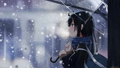 зимняя сцена в стиле аниме из домов и заснеженных деревьев с облачным  небом, зимняя сцена, зимний фон, аниме зима фон картинки и Фото для  бесплатной загрузки